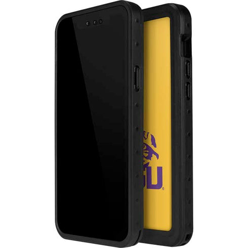 LSU Tiger Eye Logo Yellow iPhone 15 Plus Waterproof Case